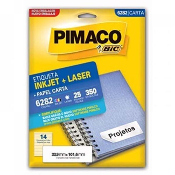 Etiqueta Laser 6282 com 350 Unidades - Pimaco