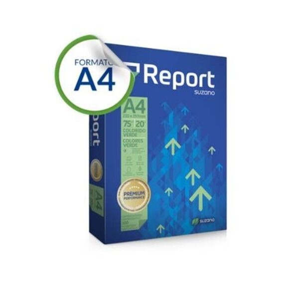 Papel Sulfite A4 75g Verde Report 500 Folhas