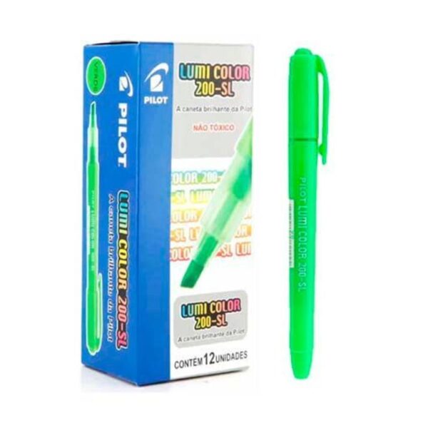 Pincel Marca Texto Verde Lumicolor 200 - Pilot