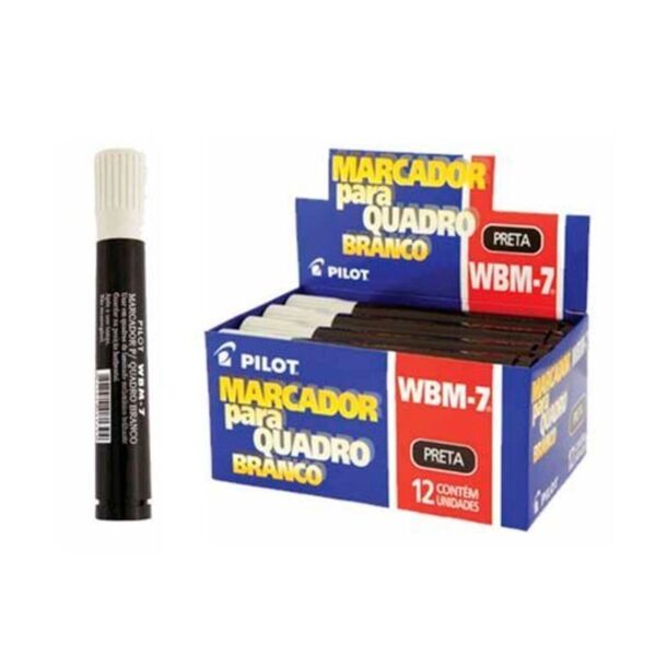 Pincel para Quadro Branco Preto - Pilot (WBM7)