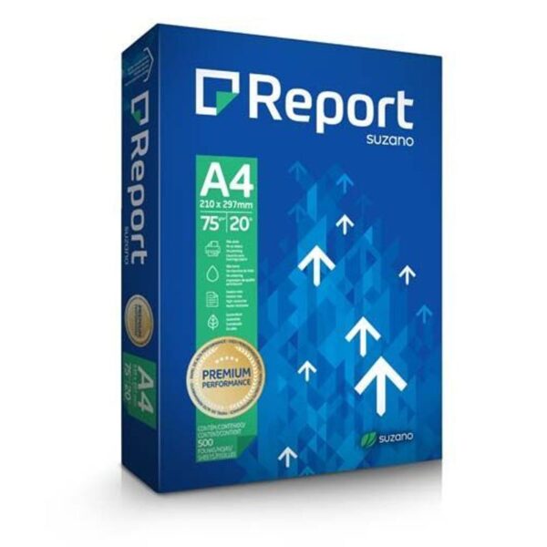 Papel Sulfite A4 75g Branco Report 500 Folhas