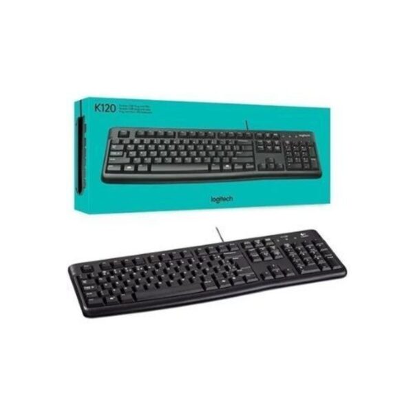 Teclado USB K120 Preto Logitech - Imagem 2